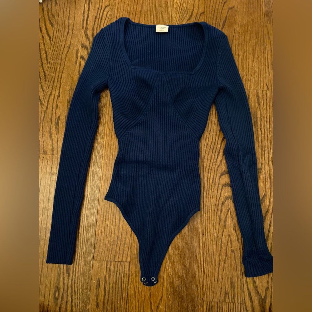 Navy blue Abercrombie sweater bodysuit